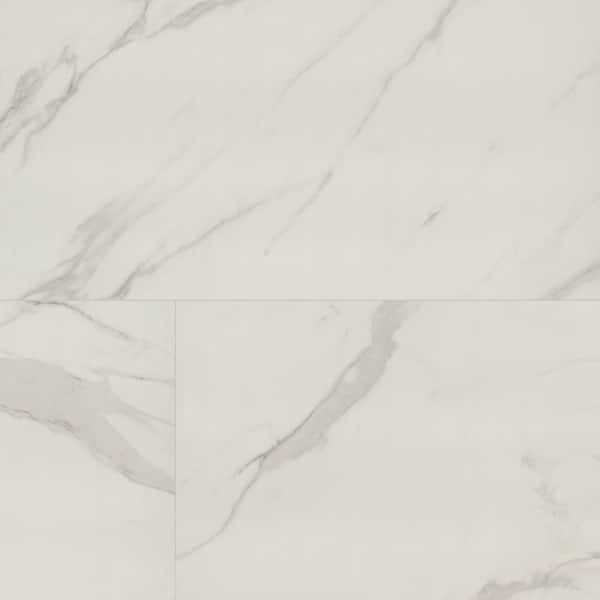 Voyager Blanco 24 in. x 48 in. Matte Porcelain Marble Look Floor and Wall Tile (15.28 sq. ft./Case)