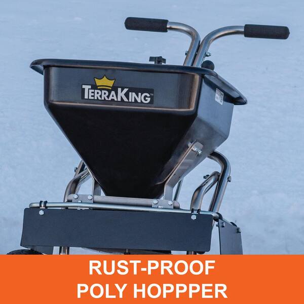 TerraKing Commercial 70 lb. Capacity Push Salt Broadcast Spreader TerraKing Commercial 70 lb. Capacity Push Salt Broadcast Spreader