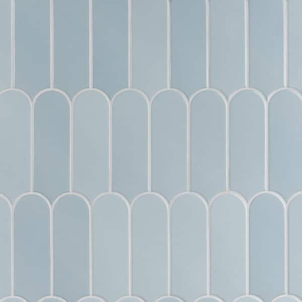 Ivy Hill Tile Aerial Blue 2.83 in. x 0.35 in. Polished Ceramic 