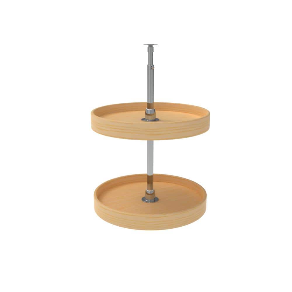 18 in. Natural Wood Full Circle Lazy Susans 2-Shelf price history on PriceWatchPro