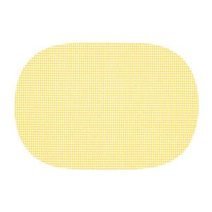Fishnet 17 in. x 12 in. Lemon PVC Covered Jute Oval Placemat (Set of 6)