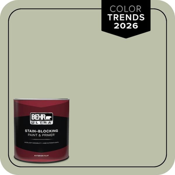 BEHR ULTRA 1 qt. #S380-3 Urban Nature Flat Exterior Paint & Primer