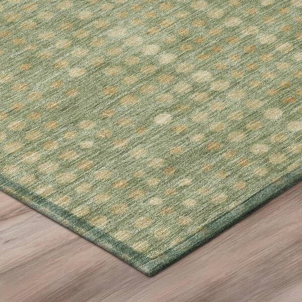 Chantille Machine Washable Indoor/Outdoor Abstract ACN3015 Olive 2 ft. x 3 ft. Accent Rug