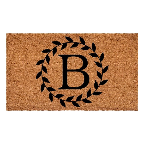 Calloway Mills Laurel Wreath Doormat, 24" x 36" (Letter B)