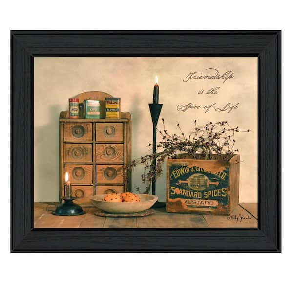 HomeRoots Charlie Friendship is the Spice of Life 1-Piece Framed Wall Art 14 in. x 18 in.