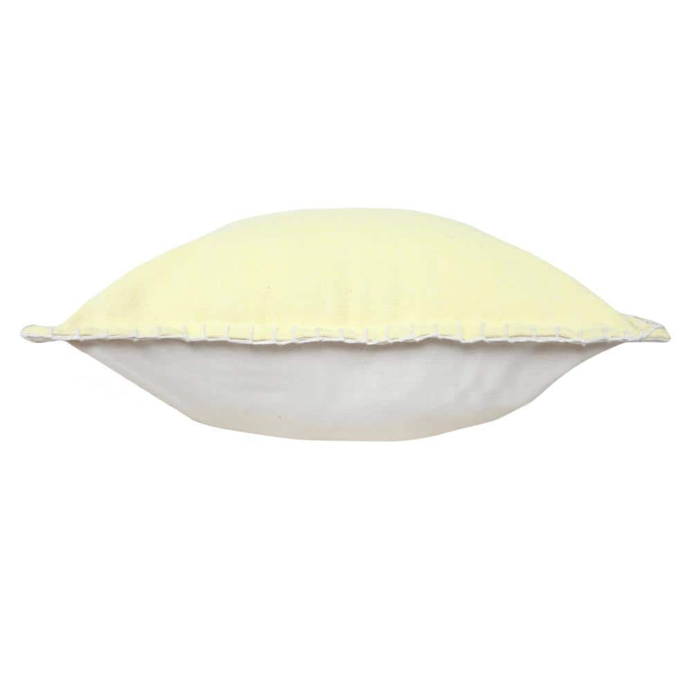Lemonade Cotton Embroidered Square Throw Pillow Set