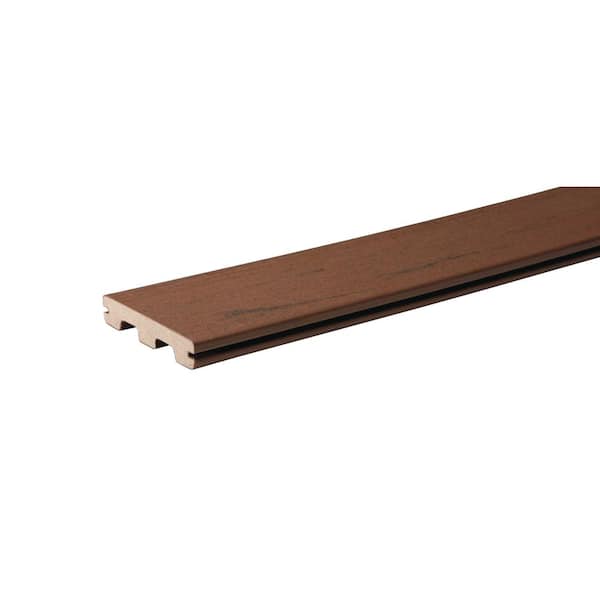 Composite Terrain 5/4 in. x 6 in. x 20 ft. Grooved Brown Oak Composite Deck Board (Actual: .94 in. x 5.36 in. x 20 ft.)