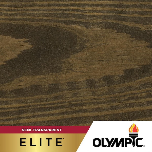 Elite 5 gal. ST-2014 Ebony Semi-Transparent Exterior Stain and Sealer in One