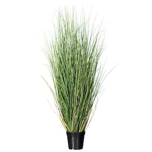 36 in. Artificial Green Curled Everyday Grass in Pot