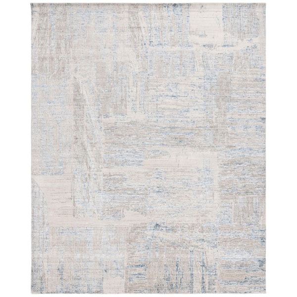 Bedford 8 ft. x 10 ft. Gray/Blue Abstract Area Rug