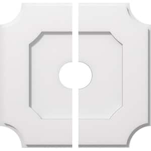 16 in. O.D. x 3 in. I.D. x 1 in. P Locke Architectural Grade PVC Contemporary Ceiling Medallion (2-Piece)