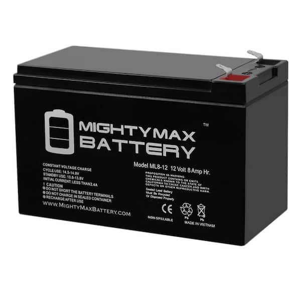 MIGHTY MAX BATTERY 12V 8AH Replacement Battery compatible with Humminbird Ice 45 Flasher + 12V CHARGER