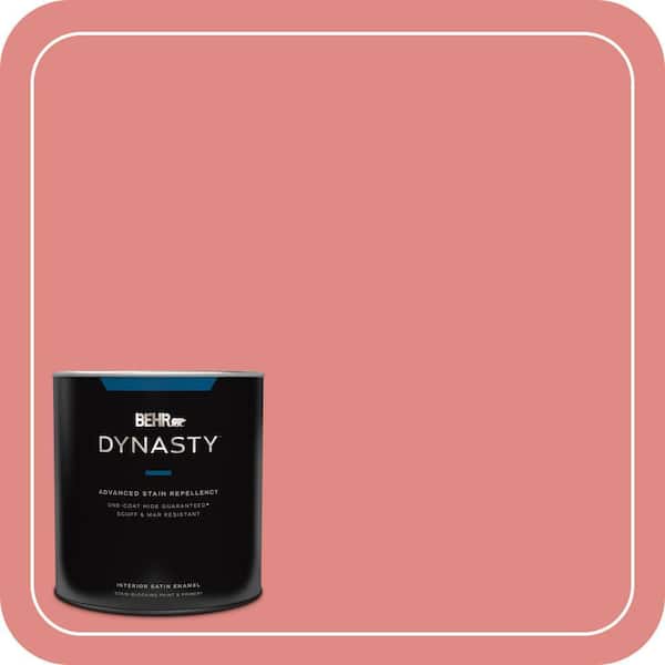 BEHR DYNASTY 1 qt. Home Decorators Collection #HDC-SP16-12 Begonia Satin Enamel Interior Stain-Blocking Paint & Primer