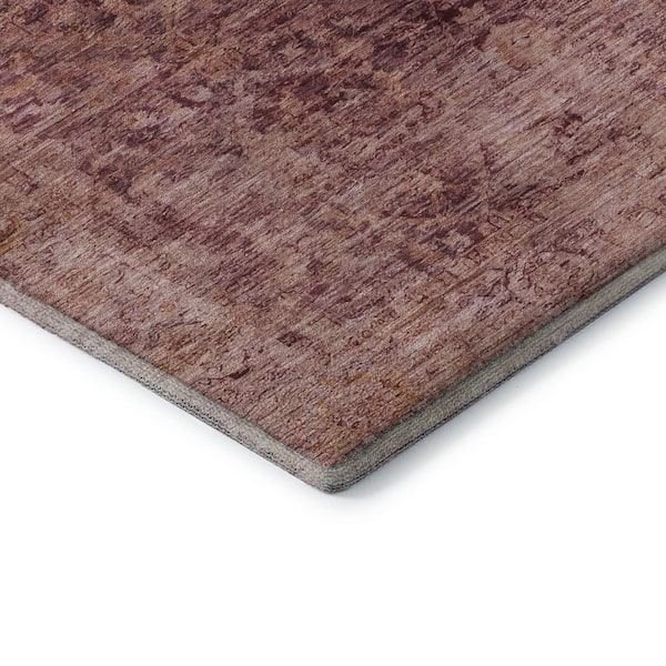 Mayfield Premium Machine Washable Abstract AMF1773 Merlot 8 ft. x 10 ft. Area Rug