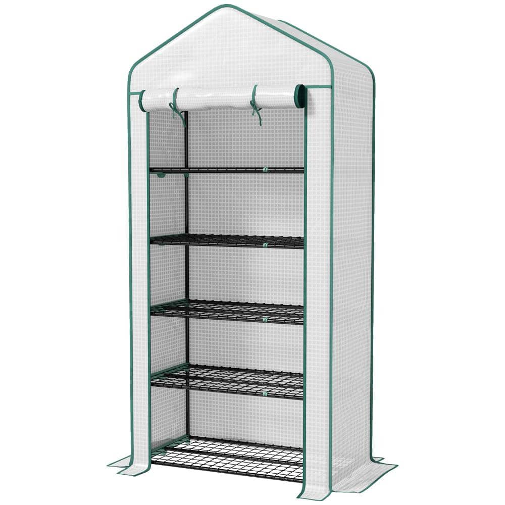 35.4 in. W x 19.3 in. D x 76 in. H White Outdoor Mini Portable Greenhouse price history on PriceWatchPro