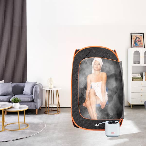 VEVOR Portable Sauna Tent,1400 Watt Personal Sauna Kit For Home Spa Time Temperature Remote Control Black Yhwbxssnqccs9jzufv1 - View #12