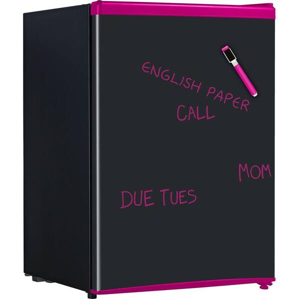 Keystone 2.6 cu. ft. Mini Refrigerator in Black with Pink Trim-DISCONTINUED