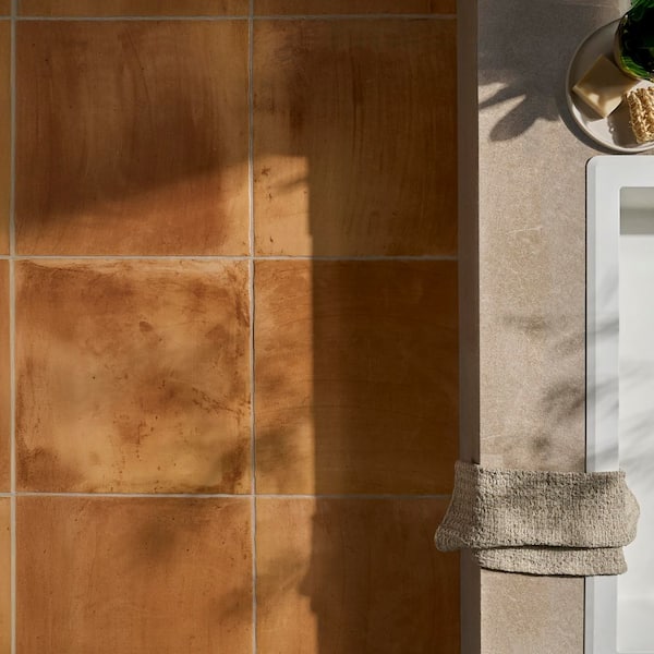 Sienna Terracotta Peach 17.71 in. x 17.71 in. Matte Porcelain Floor and Wall Tile (10.89 sq. ft./Case)