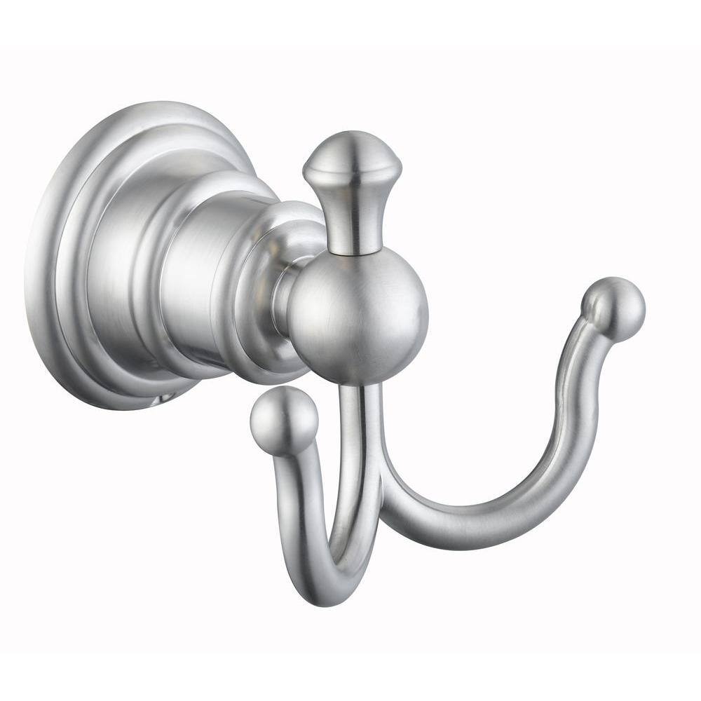 EAN 6925699910499 product image for Estates Double Robe Hook in Brushed Nickel | upcitemdb.com