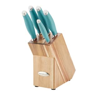 Cucina Japanese Stainless Steel Knife Block Set, 6-Piece, Agave Blue