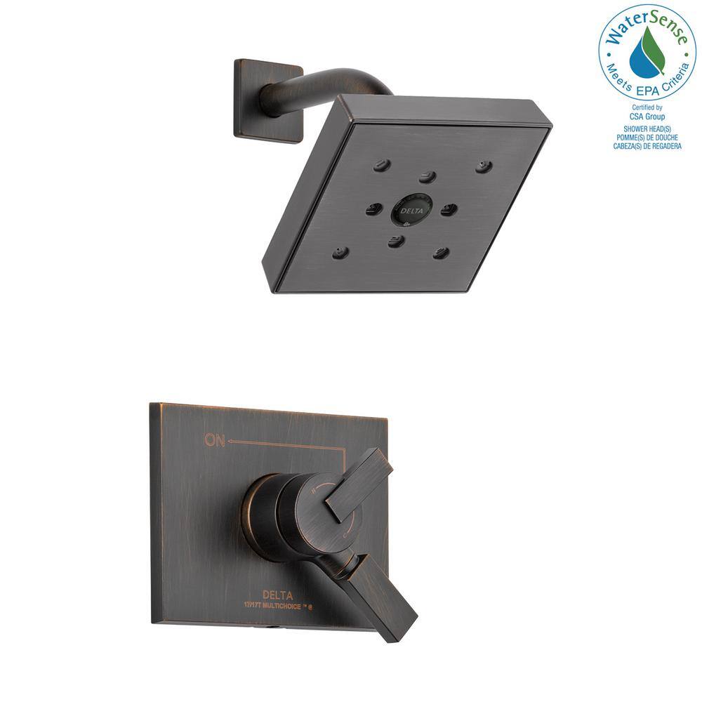 Venetian Bronze Square Wall Mounted Shower Faucet Trim Kit