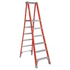 Louisville Ladder 6 ft. Fiberglass Pinnacle Platform Ladder with 300 ...