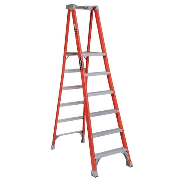 Louisville Ladder 6 Steps, 6 ft. High, Type IA Rating, Fiberglass Platform Ladder  300 Lb Capacity, 28-1/8 Base Width FP1506 - 00236125 - Penn Tool Co., Inc