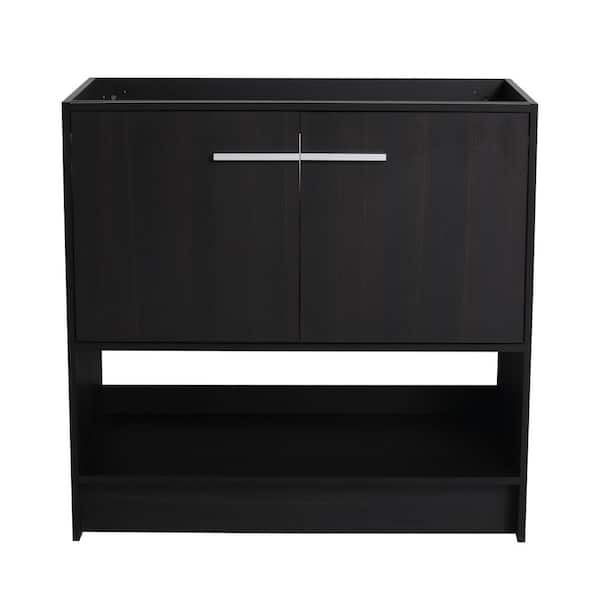 36 in. Bath Vanity Cabinet Without Top in Dark Oak Unassembled