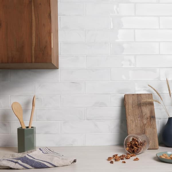 Ivy Hill Tile Hightower Cloud White 3.03 in. x 12 in