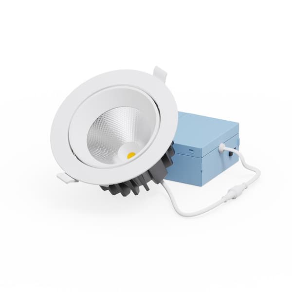 InfiBrite Gimbal 24 Deg Angle 4 in. 5CCT Selectable White New Construction 12-Watt 960 Lumens Triac Dimmable LED Recessed Light