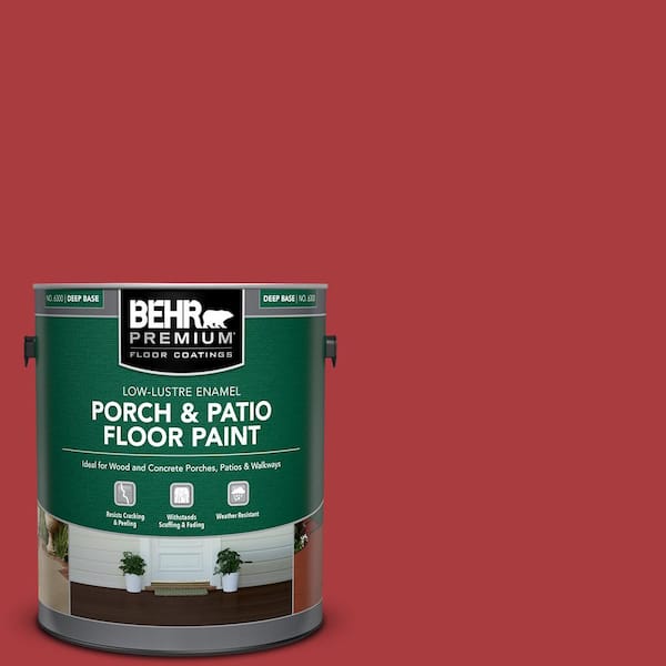 BEHR PREMIUM 1 gal. #S-G-160 California Poppy Low-Lustre Enamel Interior/Exterior Porch and Patio Floor Paint