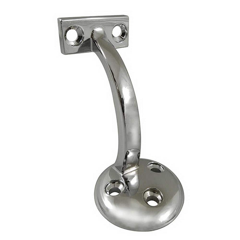 3-1/8 in. (80 mm) Chrome General-Duty Zamak Handrail Bracket for Flat Bottom Handrail price history on PriceWatchPro