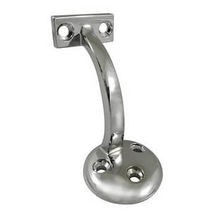 3-1/8 in. (80 mm) Chrome General-Duty Zamak Handrail Bracket for Flat Bottom Handrail