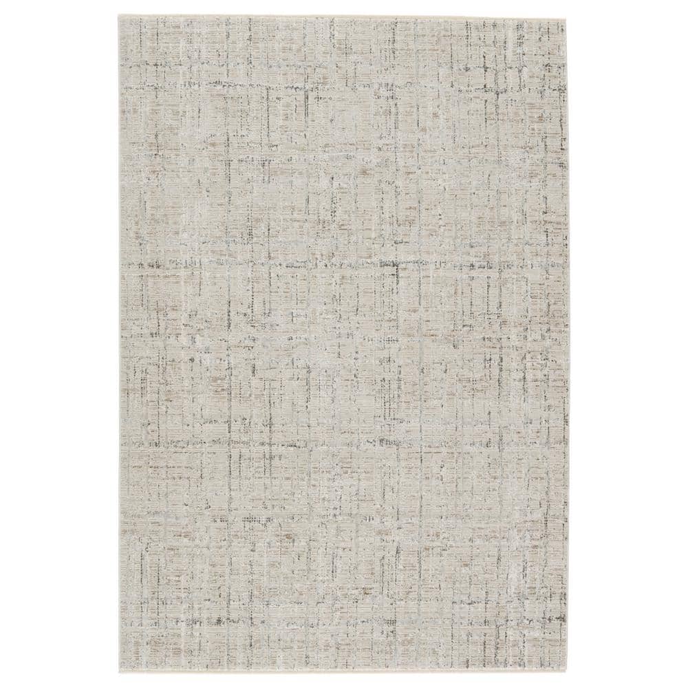 Sovis Vintage-Inspired Heathered 8'10" x 12'7" Gray & Taupe Rug