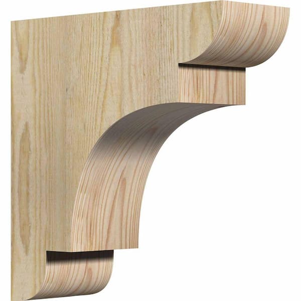 Ekena Millwork 4 in. x 12 in. x 12 in. Douglas Fir New Brighton Rough Sawn Corbel