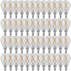 60-Watt Equivalent A15 Candelabra Dimmable CEC Clear Glass LED Ceiling Fan Light Bulb in Bright White 3000K (48-Pack)