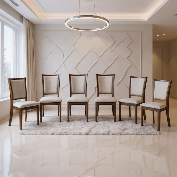 New Classic Furniture Amy Cherry Polyester Fabric Dining Chair (Set of 6)