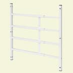 15 in. to 22 in.W x 21 in. H height Carbon Steel, Fixed 4-Bar Window Guard, White