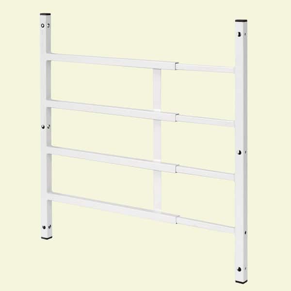 Segal 15 in. to 22 in.W x 21 in. H height Carbon Steel, Fixed 4-Bar Window Guard, White