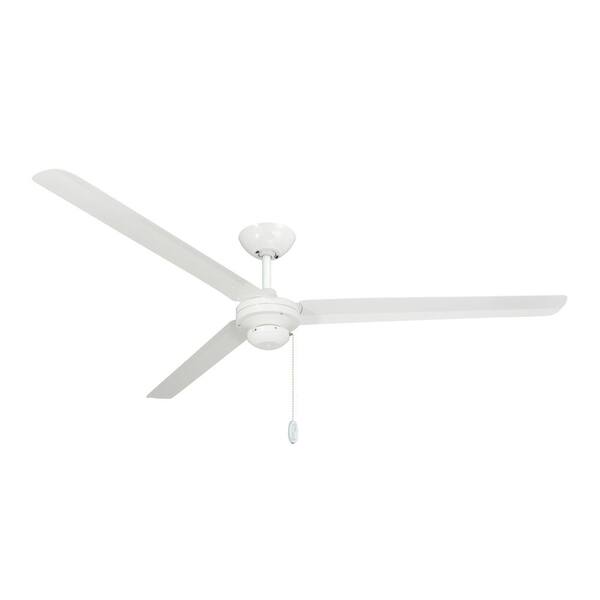 Troposair Tornado 72 In Indoor Outdoor Pure White Ceiling Fan 88471 Indoor Outdoor Pure White Ceiling Fan 88471, 72 Inch Outdoor Ceiling Fan Home Depot