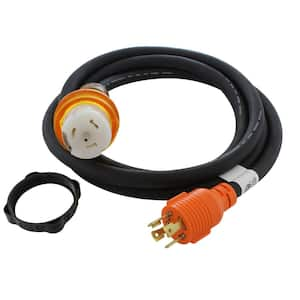 10 ft. L14-30P 30 Amp 4-Prong Locking Plug to CS6364 50 Amp Connector Temp Power Cord