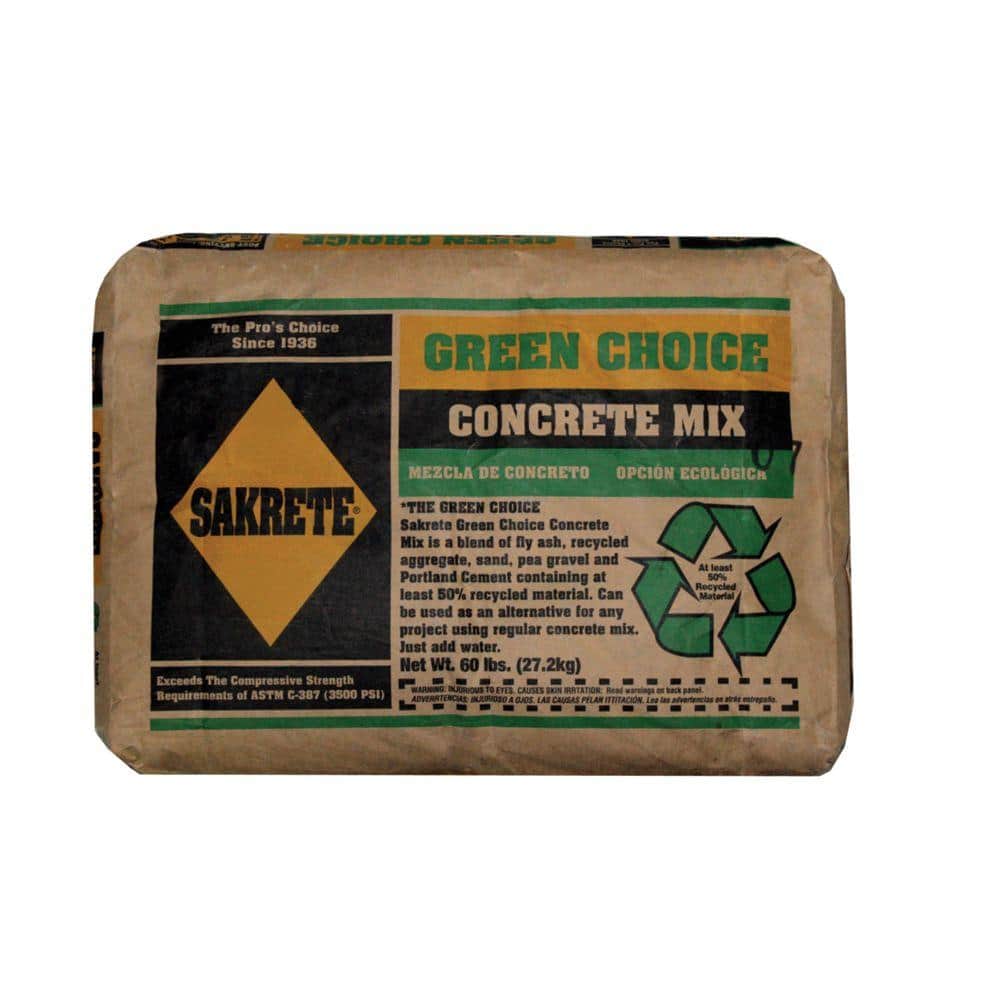 Mange deadline Dingy SAKRETE 60 lb. Green Choice Concrete Mix 100048785 - The Home Depot