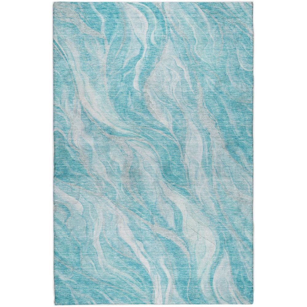 Dream Shag Premium Machine Washable Abstract ADS720 Teal 10 ft. x 14 ft. Area Rug price history on PriceWatchPro