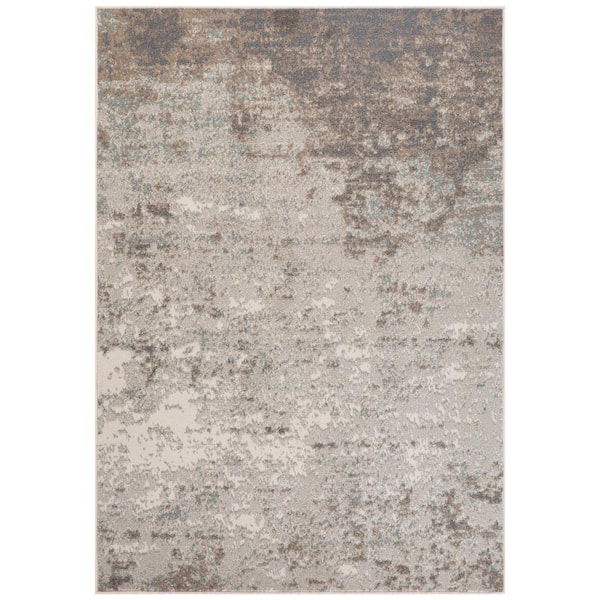 Alpine 2 x 3 Gray Abstract Pattern Area Rug for High Traffic Living Room Dining Room Bedroom