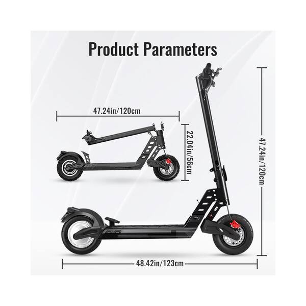 Zeus & Ruta 10 in. Electric Scooter in Black wq-326 - The Home Depot