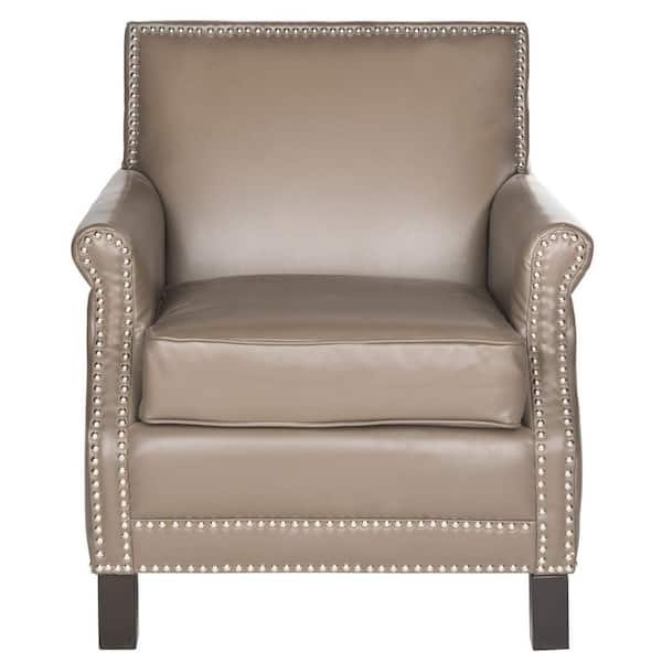 SAFAVIEH Easton Light Brown Leather Club Arm Chair