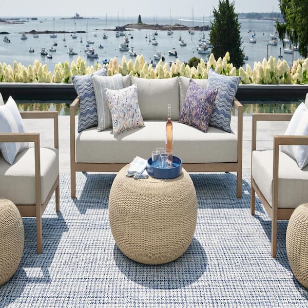 Journey Handwoven Blue 2 ft. x 3 ft. Outdoor Area Rug