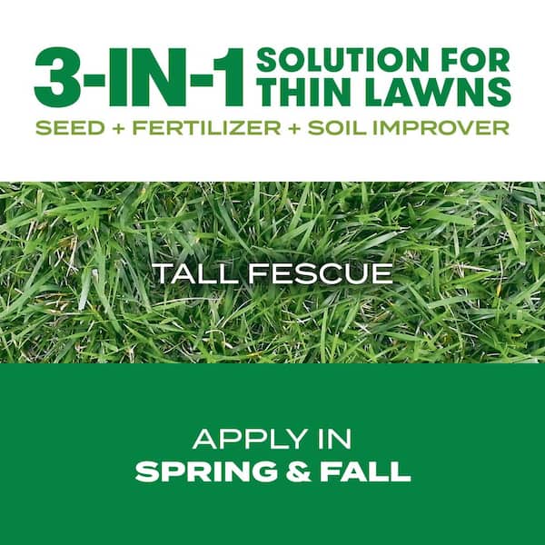 Turf Builder 12 lbs. 1,200 sq. ft. THICK'R LAWN Grass Seed, Fertilizer, and Soil Improver for Tall Fescue