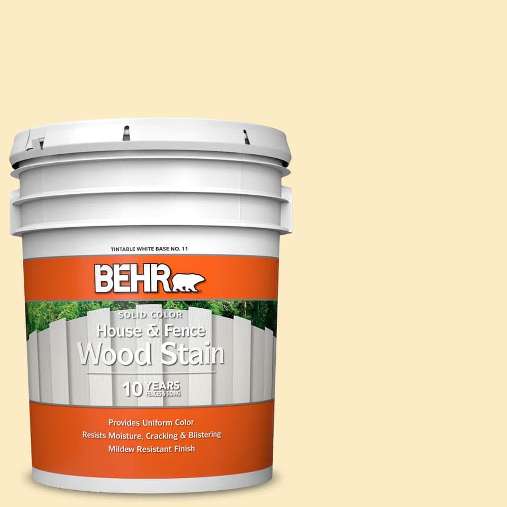 5 gal. #350A-3 Pale Sunshine Solid Color House and Fence Exterior Wood Stai