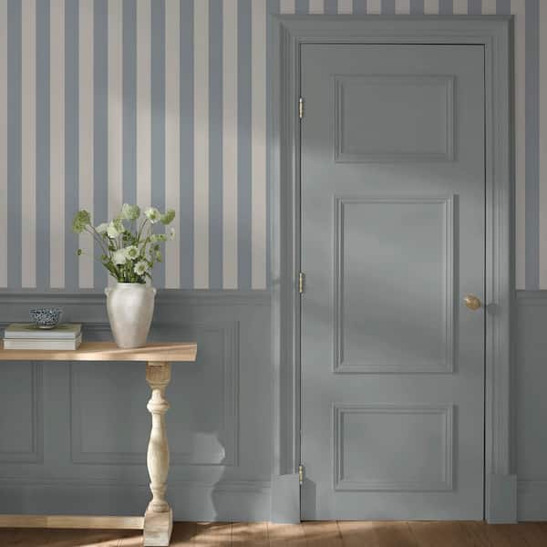 Classic Stripe Mineral Blue Wallpaper